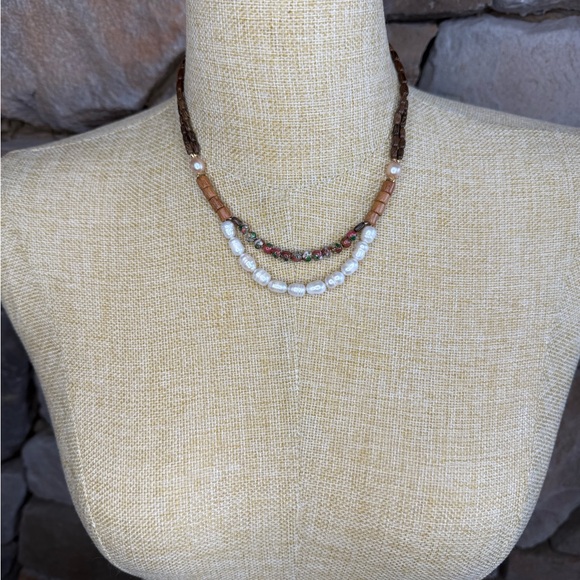 Anthropologie Jewelry - New🌟Serefina-Anthropologie-Elegant Pearl and Bead Necklace